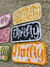 Load image into Gallery viewer, Thrifty Floral Patch | Upcycled Textile Patch | Embroidered Thrifty Gift