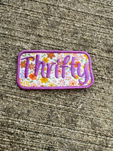 Load image into Gallery viewer, Thrifty Floral Patch | Upcycled Textile Patch | Embroidered Thrifty Gift