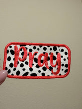 Load image into Gallery viewer, Pray Patch | Embroidered Dalmatian Print | Western Boho Christian Boutique Cap | Cute Faith-Based Gift for Women