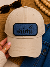 Load image into Gallery viewer, Mimi Denim Patch Iron On | Embroidered| Hat Patch Tote Bag Patch