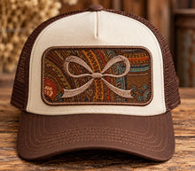 Load image into Gallery viewer, Brown Fall Bow Iron On Patch