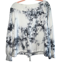 Load image into Gallery viewer, Large GILLI Black Tie Dye Cinch Tie Hem Pullover