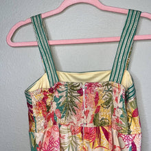Load image into Gallery viewer, Sz 6 Madison Leigh Yellow Tropical Floral Print Summer Sun Dress