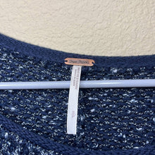 Load image into Gallery viewer, Small Free People Under Your Spell Navy Oversized Chunky Crop Sweater Top