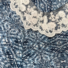 Load image into Gallery viewer, Medium Since Then Vintage Peasant Style Lace Trimmed V-Neck Maxi Dress