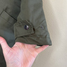 Load image into Gallery viewer, Small Lucky Brand Army Green Faux Fur Cocoon Coat