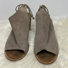 Load image into Gallery viewer, Size W10 TOMS Tan Elba Desert Taupe Suede Peep Toe Ankle Booties