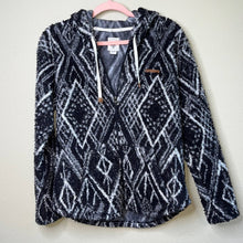 Load image into Gallery viewer, Medium Billabong Black Gray Over Head Butter Fleece Zip Up Jacket