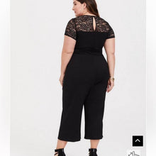Load image into Gallery viewer, Large Torrid Black Plus Studio Luxe Ponte Culotte Jumpsuit