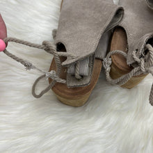 Load image into Gallery viewer, Size W10 TOMS Tan Elba Desert Taupe Suede Peep Toe Ankle Booties