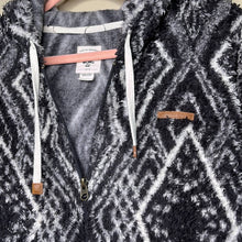 Load image into Gallery viewer, Medium Billabong Black Gray Over Head Butter Fleece Zip Up Jacket