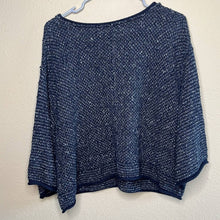 Load image into Gallery viewer, Small Free People Under Your Spell Navy Oversized Chunky Crop Sweater Top