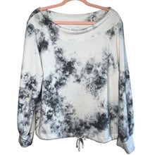 Load image into Gallery viewer, Large GILLI Black Tie Dye Cinch Tie Hem Pullover
