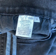 Load image into Gallery viewer, Rag & Bone Dre Low-Rise Ankle Slim Boyfriend Black With Blue Stripe