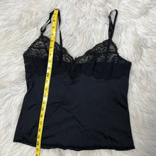 Load image into Gallery viewer, Medium Vintage Vanity Fair Black Lace Cami Lingerie Top