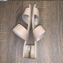 Load image into Gallery viewer, Size 6.5 Lulu’s NWOT Decker Nude Slide Sandals