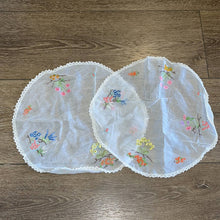 Load image into Gallery viewer, Vintage Dainty Floral Embroidered Lace Trimmed Doily’s