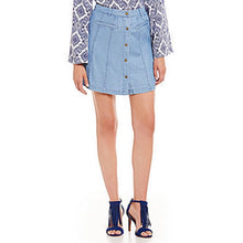 Load image into Gallery viewer, Size Medium Sugarlips Denim Button Swing Mini Skirt