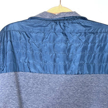 Load image into Gallery viewer, Medium Eddie Bauer Navy Blue Quilted 3/4 Zip Pull Over