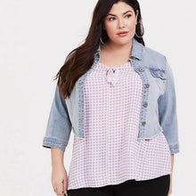 Load image into Gallery viewer, 0X Torrid SOPHIE - PURPLE GINGHAM TIE-FRONT CAMI