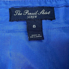 Load image into Gallery viewer, Size 8 J. Crew Blue Wool Pencil Skirt