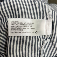 Load image into Gallery viewer, Size XL Universal Thread Navy Blue & White Stripe Button Up Top