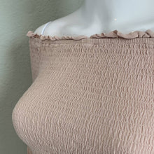 Load image into Gallery viewer, Size Small Kendall & Kylie Light Pink Off Shoulder Crop Top