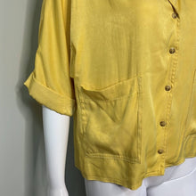 Load image into Gallery viewer, Small Lulu’s Go The Extra Mile Light Yellow Oversized Button-Up Top
