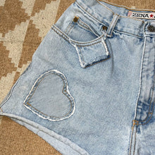 Load image into Gallery viewer, Junior's 11 Zena Jeans Vintage Light Wash High Waisted Denim Shorts