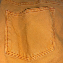 Load image into Gallery viewer, Size 29 Free People Bright Orange Cropped Slit Ankle Skinny Jeans