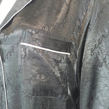 Load image into Gallery viewer, Size XL Victoria’s Secret Black Silk Button Up Collared Pajama Top