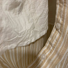 Load image into Gallery viewer, Medium En Creme Tan & White Striped Button Up Dress