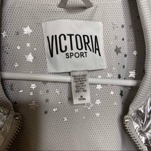 Load image into Gallery viewer, Size Medium Victoria Sport NWOT Silver Metallic Bomber Jacket
