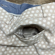 Load image into Gallery viewer, Sz 6 Banana Republic Hampton Fit Tan & White Polka Dot Printed Dress Pants