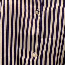 Load image into Gallery viewer, Medium/ Large Victoria’s Secret Vintage Silky Purple & White Stripe Button Up Pajamas