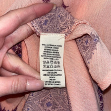 Load image into Gallery viewer, Medium Free People Peach & Purple Tree Swing Tunic Keyhole Dress