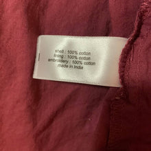 Load image into Gallery viewer, 2XL Lane Bryant Maroon Pink Eyelet Off Shoulder Blouse