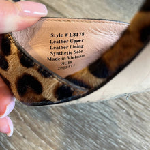 Load image into Gallery viewer, Size 9.5 J. Crew Penny Ankle-Strap Sandals In Leopard Calf Hair