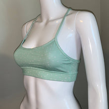 Load image into Gallery viewer, Size XS Lululemon Flow Y Bra IV in Petit Dot Fresh Teal / Fresh Teal