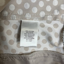 Load image into Gallery viewer, Sz 6 Banana Republic Hampton Fit Tan & White Polka Dot Printed Dress Pants