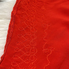 Load image into Gallery viewer, Medium Forever 21 Red Embroidered Boho Western Crop Top