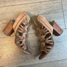 Load image into Gallery viewer, Size 9 Jack Rogers Brown Strappy Heeled Sandals
