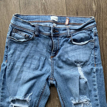 Load image into Gallery viewer, Size 7 Sneak Peek Light Wash Boyfriend Sexy Cuffed Distressed Jeans