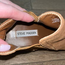 Load image into Gallery viewer, Size 8.5 Steve Madden Dabble Brown Almond store Suede Pull Tab Western Booties