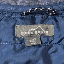 Load image into Gallery viewer, Medium Eddie Bauer Navy Blue Quilted 3/4 Zip Pull Over