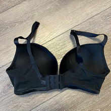 Load image into Gallery viewer, Size 36DD Cacique Max Boost Plunge Black Satin Push Up Bra