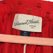 Load image into Gallery viewer, Size XXL Universal Thread NWT Bright Red V-Neck Peasant Style 3/4 Sleeve Top