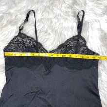 Load image into Gallery viewer, Medium Vintage Vanity Fair Black Lace Cami Lingerie Top
