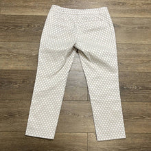 Load image into Gallery viewer, Sz 6 Banana Republic Hampton Fit Tan & White Polka Dot Printed Dress Pants