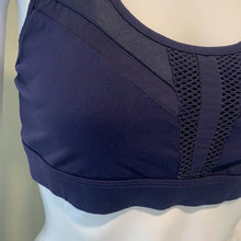 Load image into Gallery viewer, Size Large Alo Yoga Navy Blue Thick Strap Equalizer Sports Bra